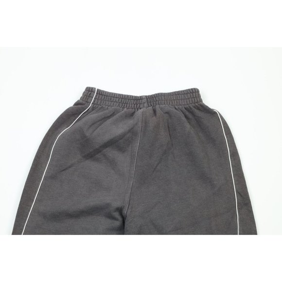 Vintage Nike Boys Medium Faded Travis Scott Mini Swoosh Wide Leg Sweatpants Gray - Picture 8 of 9